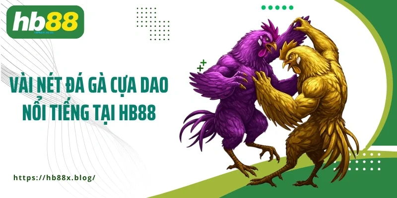 Vài nét đá gà cựa dao nổi tiếng tại HB88